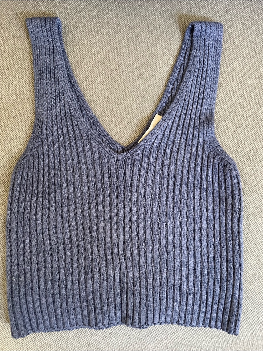 Audrey 3+1 Knit Purple Crop Top